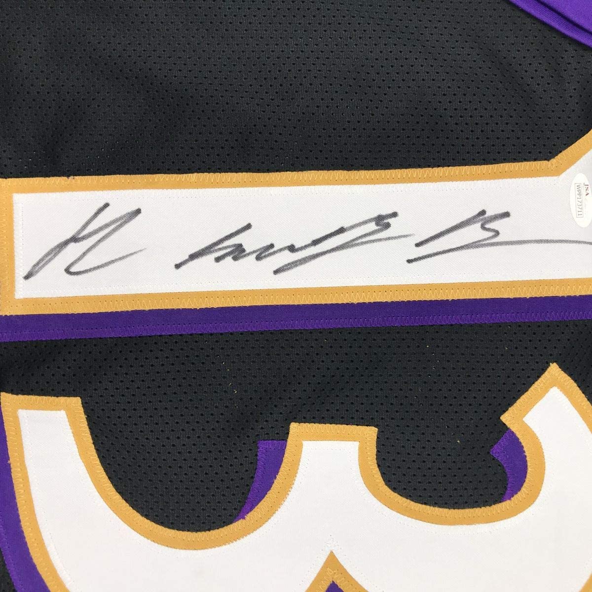 Autographed/Signed John Brown Baltimore Black Football Jersey JSA COA