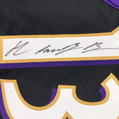 Autographed/Signed John Brown Baltimore Black Football Jersey JSA COA