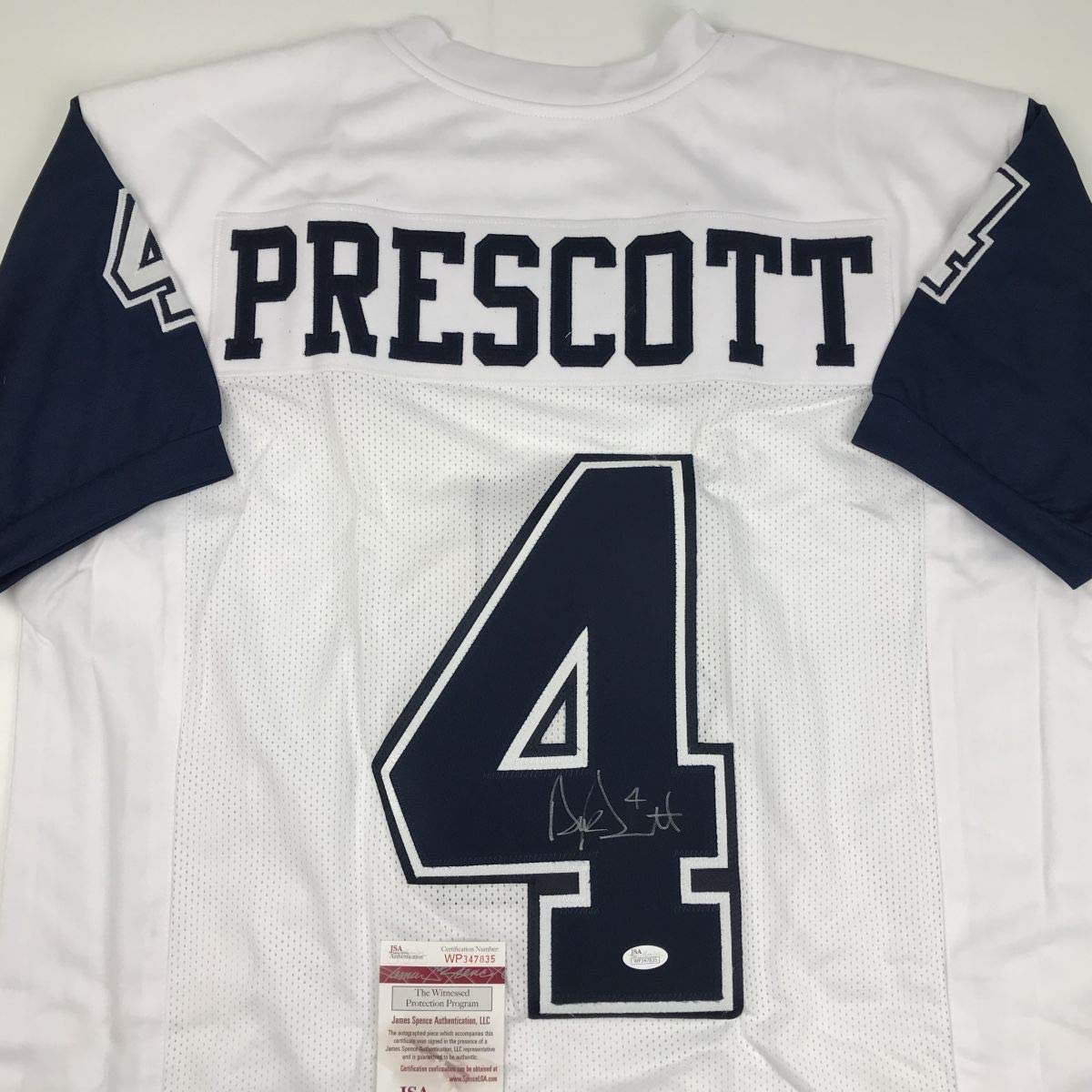 Autographed/Signed Dak Prescott Dallas Color Rush Football Jersey JSA COA