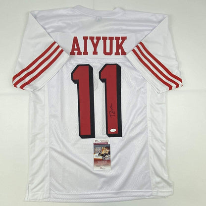 Autographed/Signed Brandon Aiyuk San Francisco White Alternate Football Jersey JSA COA