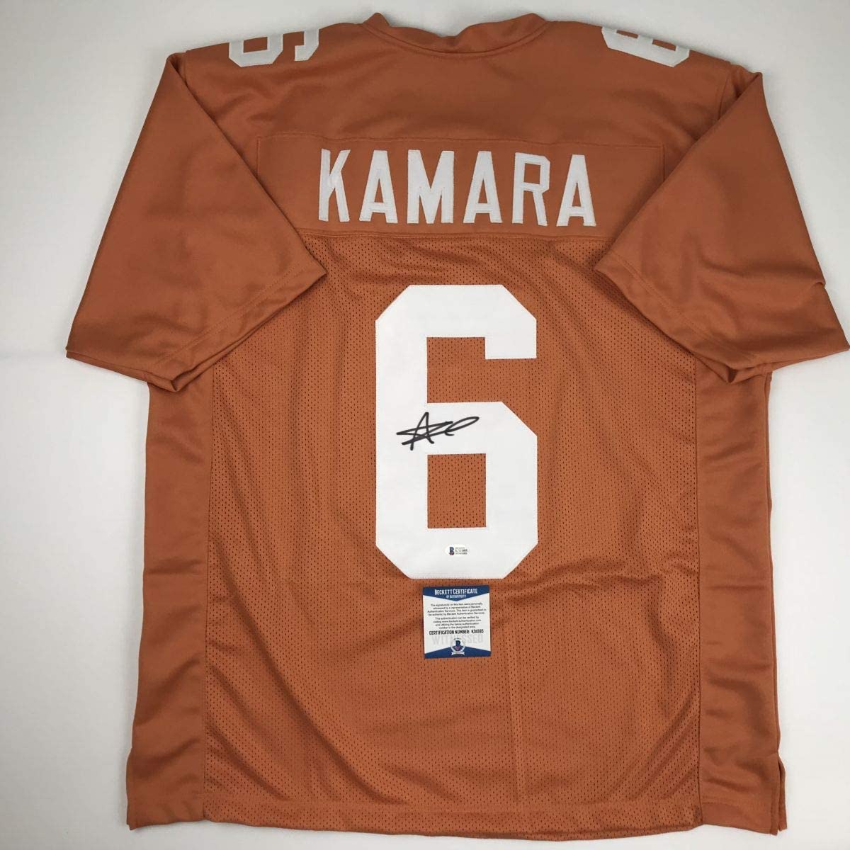 Autographed/Signed Alvin Kamara Tennessee Orange College Football Jersey Beckett BAS COA