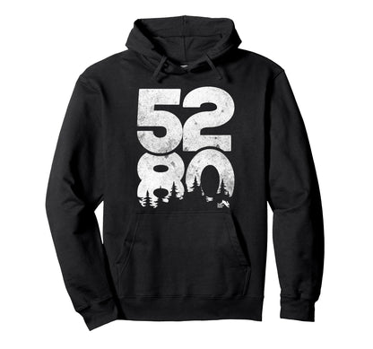 5280 Mile High Denver Colorado Rocky Hoodie - Novelty Apparel for Adults