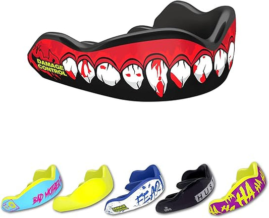 DAMAGE CONTROL High-Impact Mouth Guard ‰ÛÒ Sports Mouthguard for Boxing, Football, Hockey, Lacrosse & Basketball, Protects Teeth & Jaw, Protective Mouthpiece for Adults & Youth