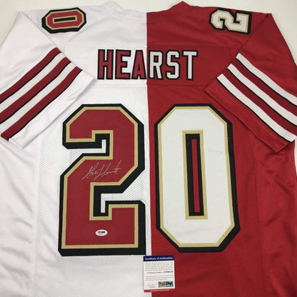 Autographed/Signed Garrison Hearst San Francisco Split Football Jersey PSA/DNA COA