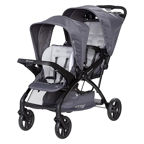 Baby Trend Sit N' Stand¥Ô Double 2.0 Stroller, Dash Grey