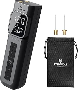 ETENWOLF P200 Electric Ball Pump 2000mAh Sports Air Pump with Digital Pressure Gauge for Basketball Soccer Volleyball