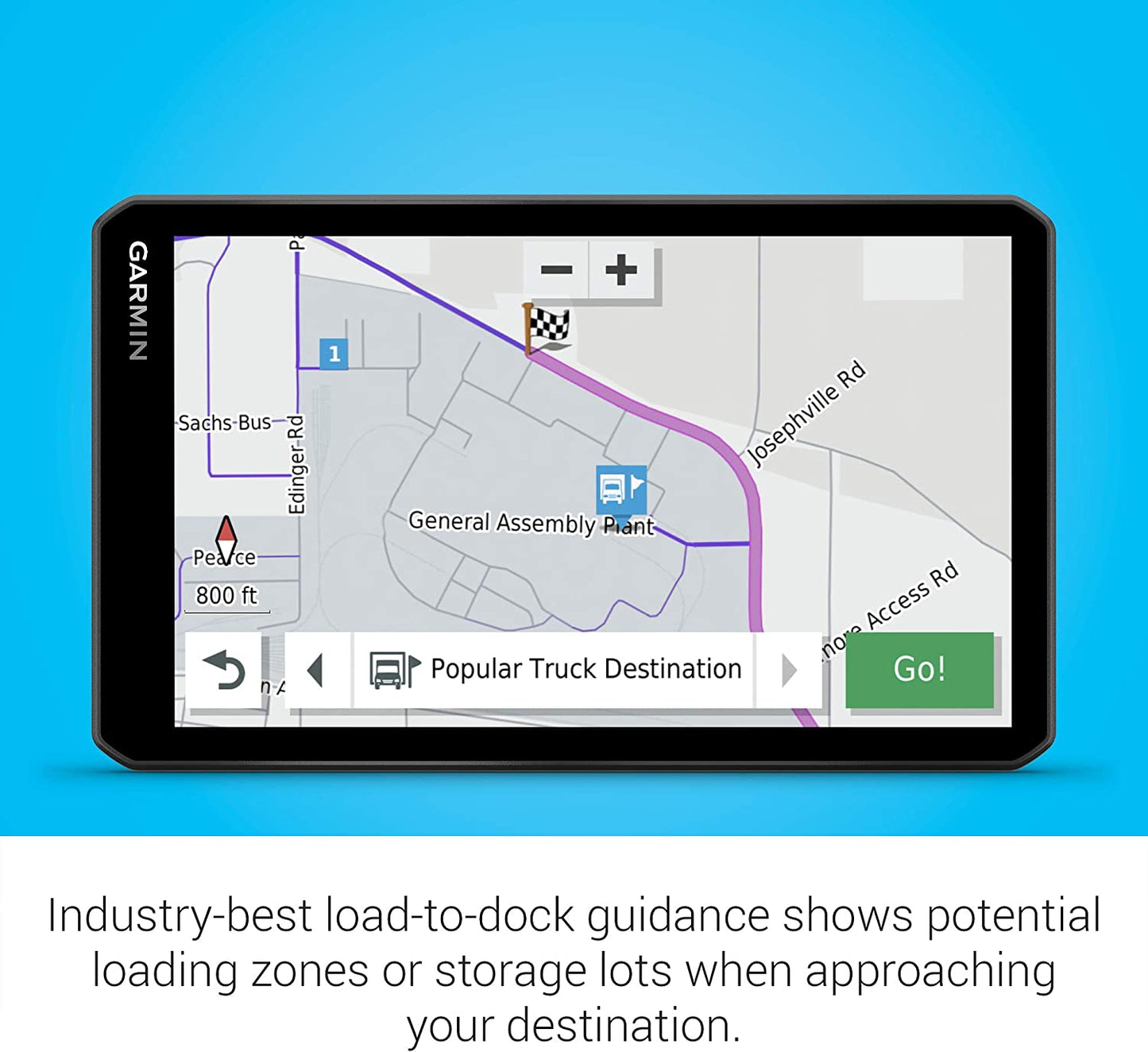 Garmin 010-02313-00 dezl OTR700, 7-inch GPS Truck Navigator, Easy-to-read Touchscreen Display, Custom Truck Routing and Load-to-dock Guidance