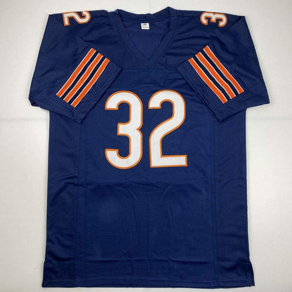 Autographed/Signed David Montgomery Chicago Blue Football Jersey JSA COA