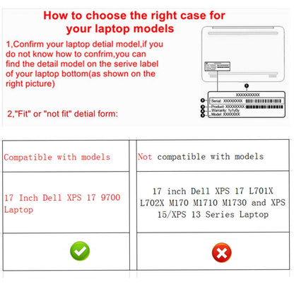 Protective Cover Case for17"Dell 17 9700/XPS 17 9710/XPS 17 9720/XPS 17 9730 Red