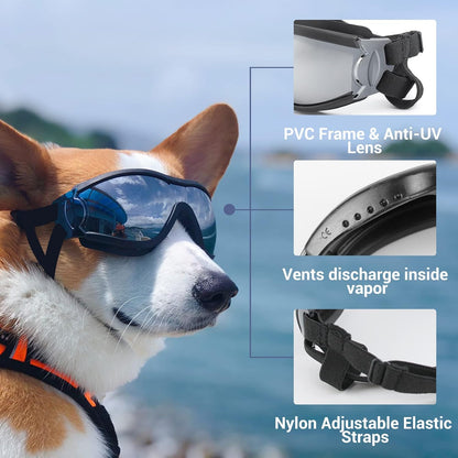 Dog goggles anti UV skiing sunglasses