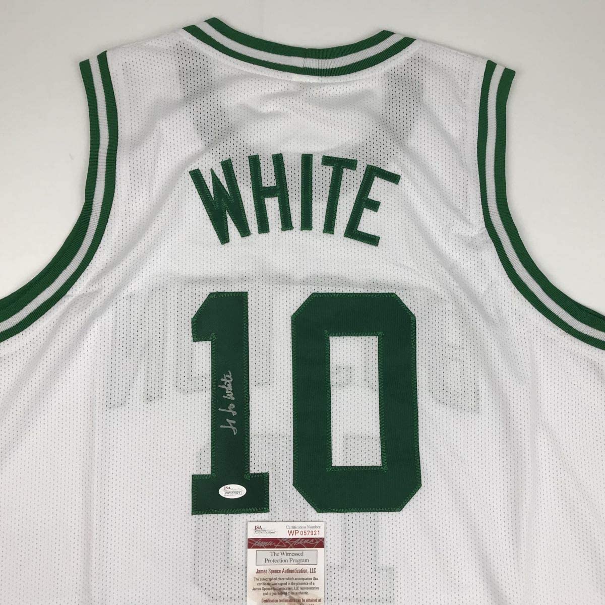 Autographed/Signed Jo Jo JoJo White Boston White Basketball Jersey JSA COA
