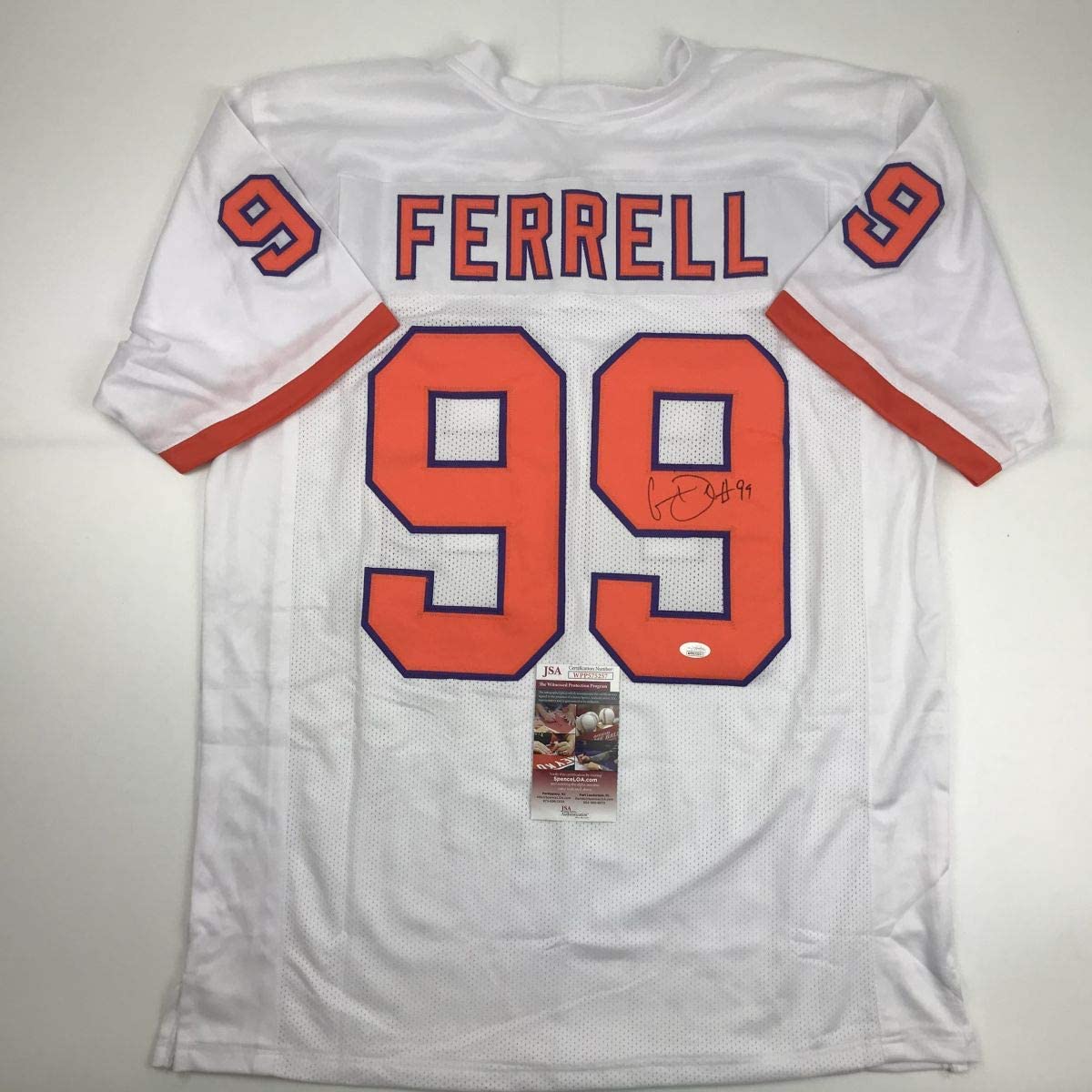 Autographed/Signed Clelin Ferrell Clemson White College Football Jersey JSA COA