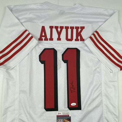 Autographed/Signed Brandon Aiyuk San Francisco White Alternate Football Jersey JSA COA