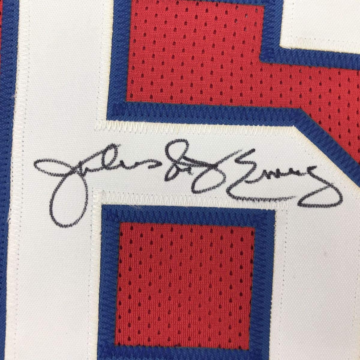 Autographed/Signed Julius Erving Dr. J Philadelphia 76ers Sixers Red Basketball Jersey JSA COA