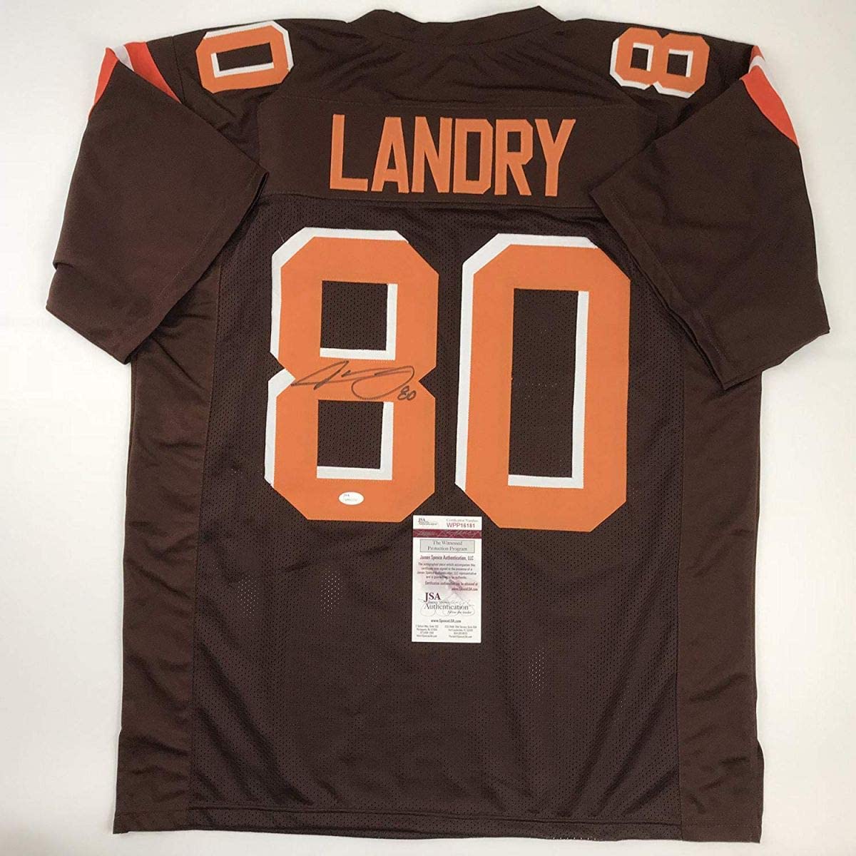 Autographed/Signed Jarvis Landry Cleveland Football Brown Jersey JSA COA