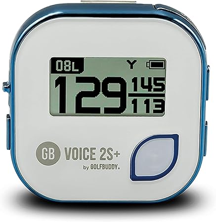 GOLFBUDDY Voice 2S+ Talking GPS Rangefinder, Clip on Hat Golf Navigation, Slope Mode on/Off, 18 Hours Battery Life, Shot Distance Measurement, Preloaded with 40, 000 Courses Worldwide