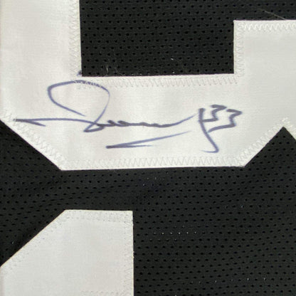 Autographed/Signed Merril Hoge Pittsburgh Black Football Jersey JSA COA