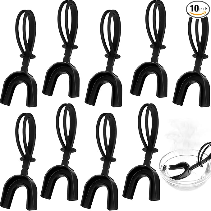 Dunzy 10 Pcs Strapped Mouth Guard Sports Moldable Strap Mouth Guard Football Mouthguard Adult Youth Mouthpiece Protector for Basketball Hockey Wrestling