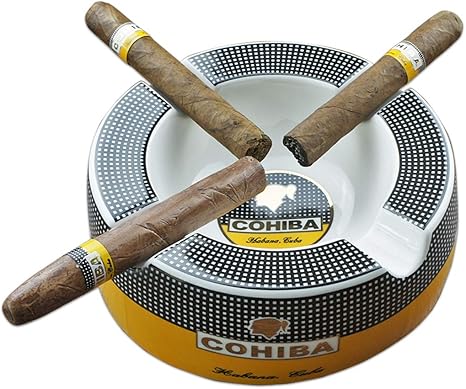 Cigar Ashtray Big Ashtrays for 8" Round Cigarettes Large Rest Outdoor Cigars Ashtray for Patio/Outside/Indoor Ashtray Gifts for Men