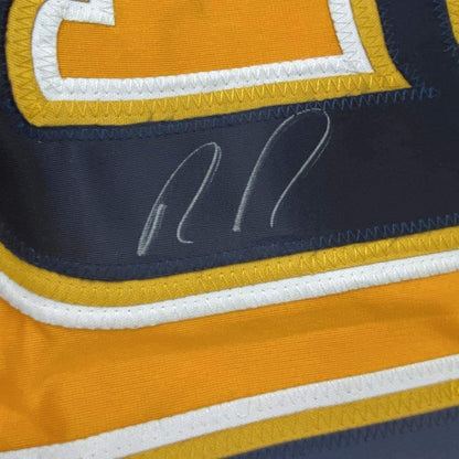 Framed Autographed/Signed Ryan Johansen 35x39 Nashville Yellow Hockey Jersey PSA/DNA COA