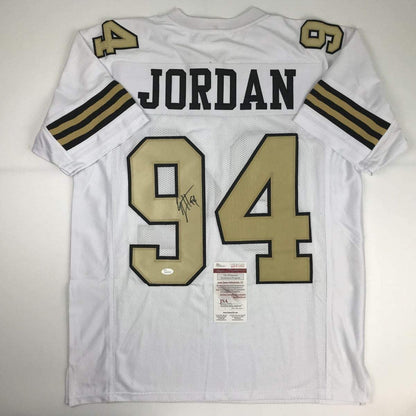 Autographed/Signed Cameron Cam Jordan New Orleans Color Rush Football Jersey JSA COA
