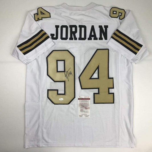 Autographed/Signed Cameron Cam Jordan New Orleans Color Rush Football Jersey JSA COA
