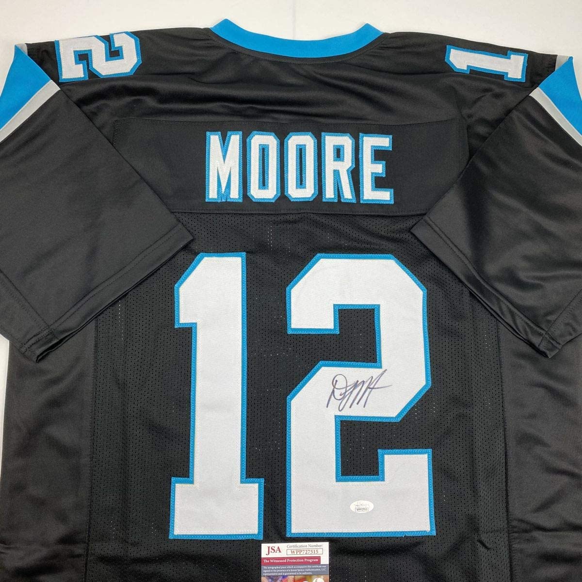 Autographed/Signed DJ D.J. Moore Carolina Black Football Jersey JSA COA