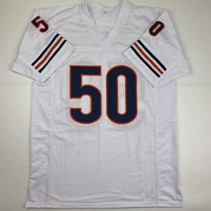 Autographed/Signed Mike Singletary HOF 98 Chicago White Football Jersey JSA COA