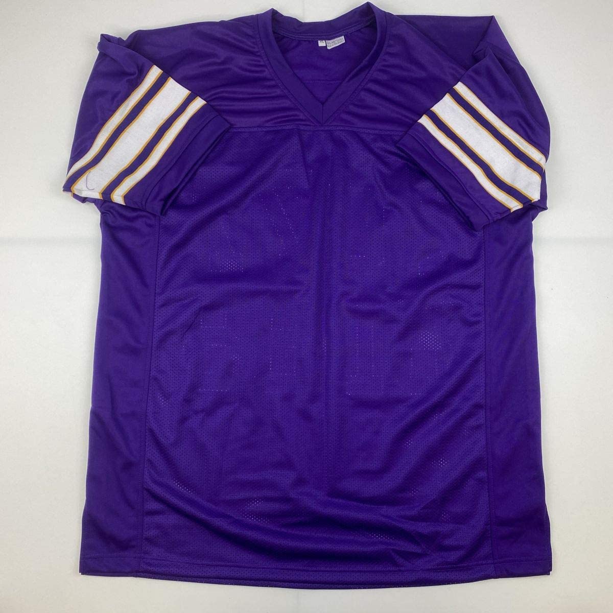 Autographed/Signed Purple People Eaters Minnesota Purple Football Jersey Beckett BAS COA