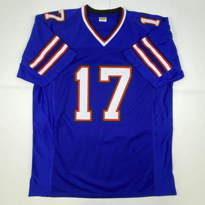 Autographed/Signed Josh Allen Buffalo Blue Football Jersey Beckett BAS COA