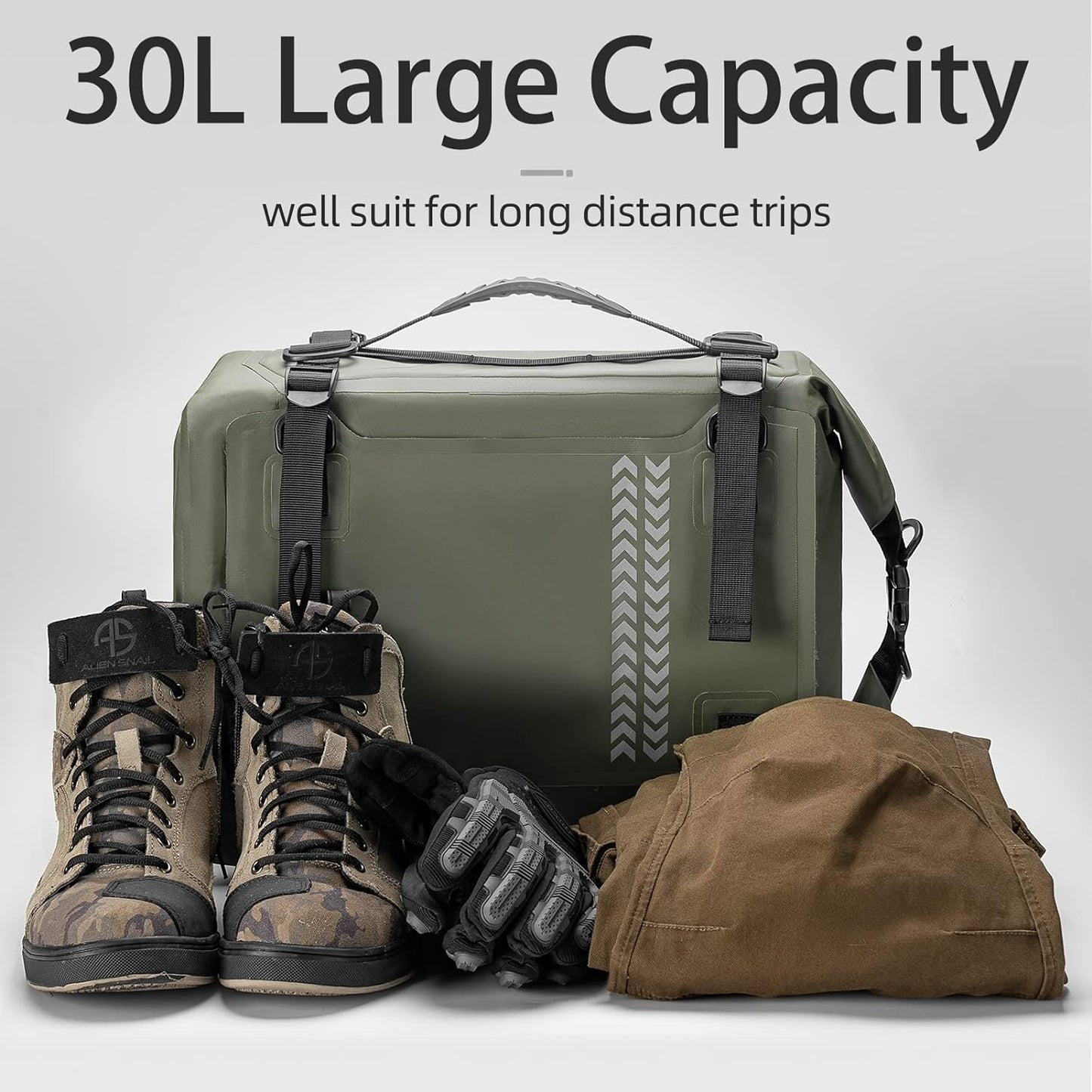 ROCKBROS 30L Waterproof Motorcycle Tail Bag Universal Fit Durable