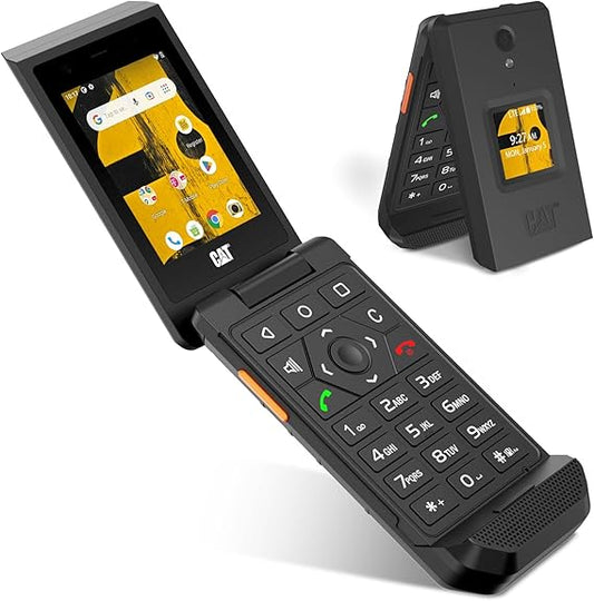 CAT S22 Smart Flip Phone Unlocked (16GB) 2.8" Touchscreen Rugged Cell Phone Android 11, IP68 Water Resistant, T-Mobile 4G LTE GSM Single Nano Slot, Compatible with T-Mobile(New)