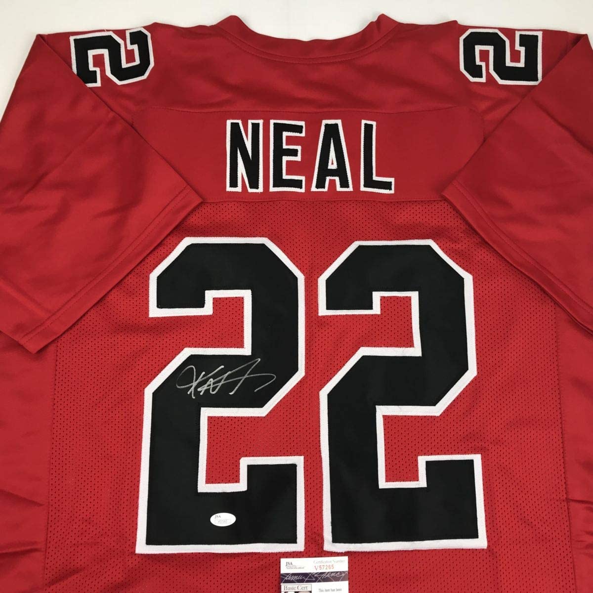Autographed/Signed Keanu Neal Atlanta Color Rush Football Jersey JSA COA