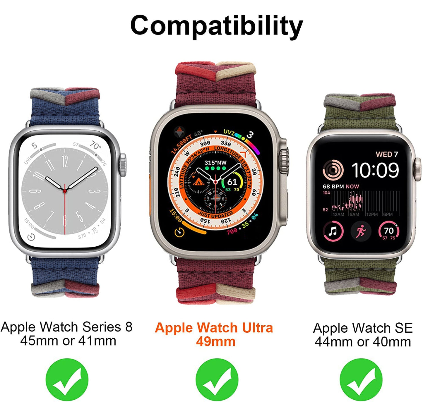 Bridon Apple Watch Armband Series 11/10/9/8/7/6/5/4/ SE / Ultra 1/2/3