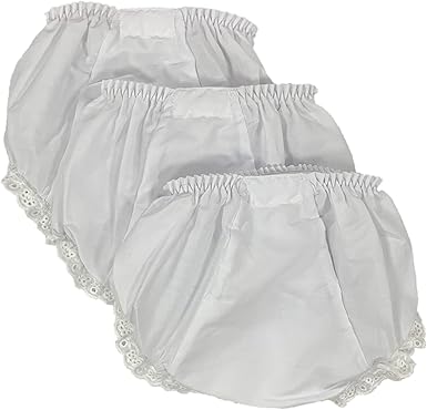 Baby Girls Bloomers Double Seat Diaper Cover Package of 3