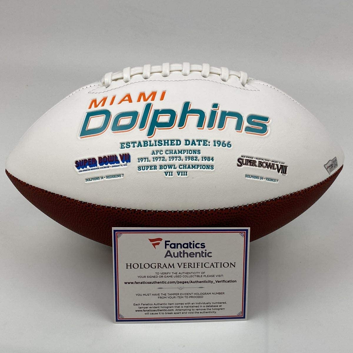 Autographed/Signed Tua Tagovailoa Miami Dolphins Full Size F/S White Panel Logo Football Fanatics COA