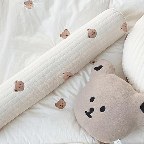 Baby Anti Roll Anti-Fall Cushion Side Sleep Pillow Soft Cotton Neck Support Cushion Toddler Positioning Back Cushion Accompany Sleeping Pillow for Unisex Baby (A)