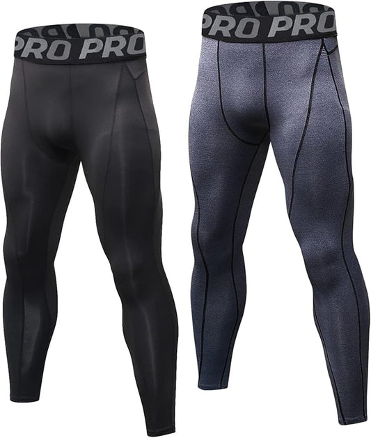 Compression Leggings for Men Basketball Running Gym Tights Athletic Workout Pants Cool Dry Sports Yoga Baselayer