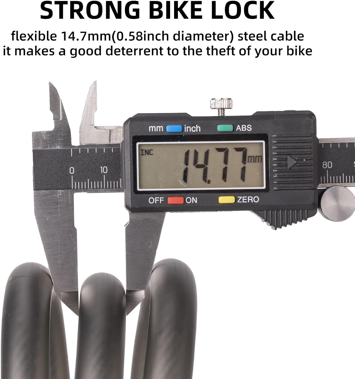 ROCKBROS 3ft Bike Cable Lock - Secure, Lightweight with Mounting Bracket