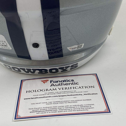 Autographed/Signed CeeDee Lamb Dallas Cowboys Full Size FS F/S Replica Football Helmet Fanatics COA