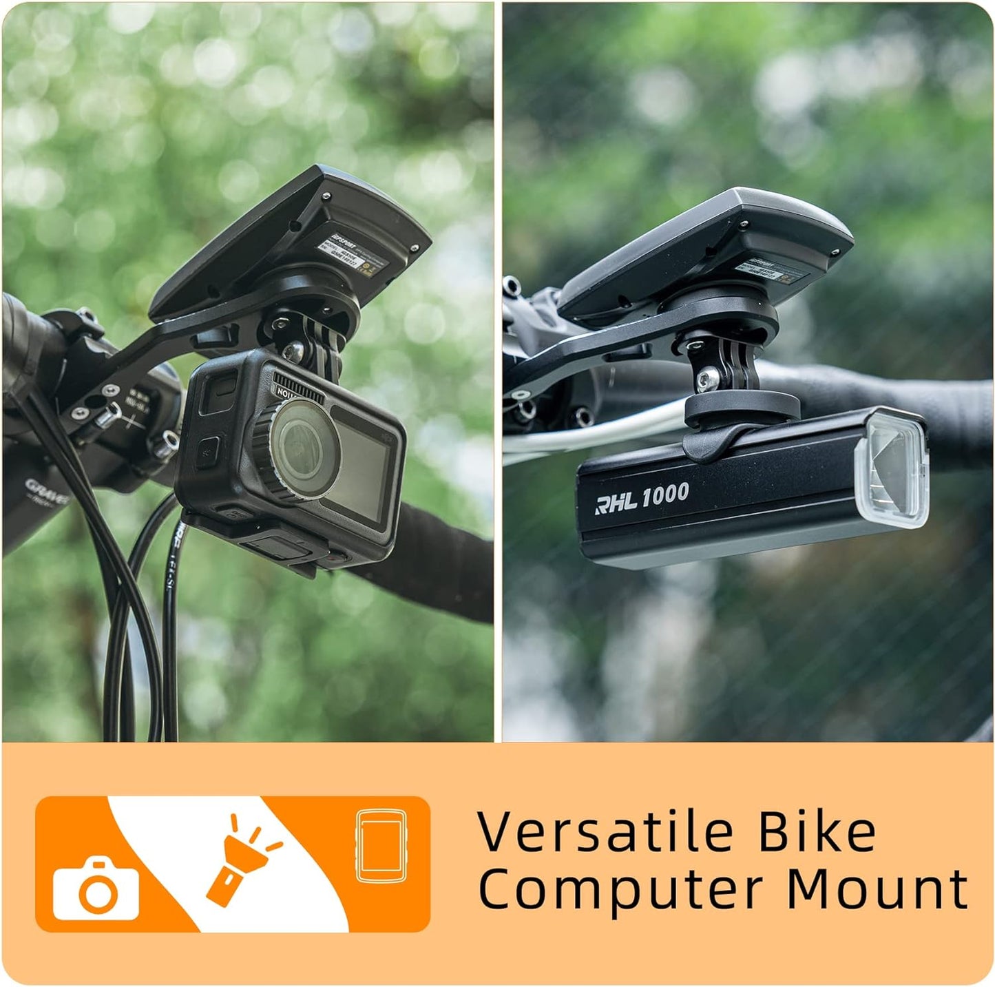 ROCKBROS Out Front Bike Mount Cycling Computer Mount Bike Handlebar 1.25''/ 31.8mm