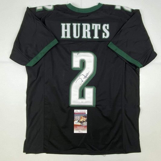 Autographed/Signed Jalen Hurts Philadelphia Black Football Jersey JSA COA