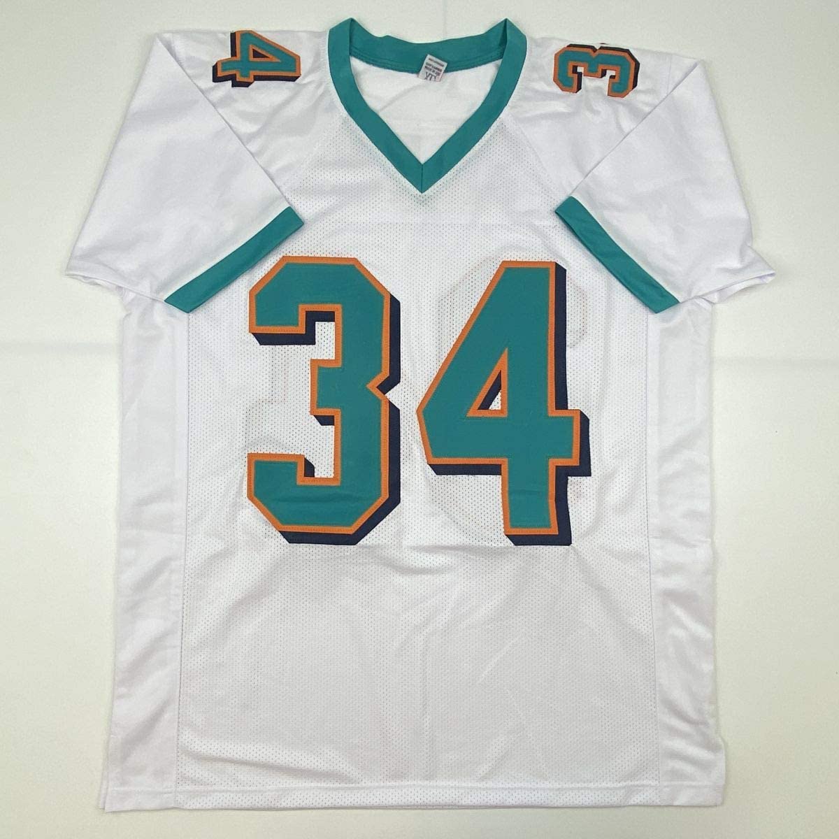Autographed/Signed Ricky Williams Miami White Football Jersey JSA COA