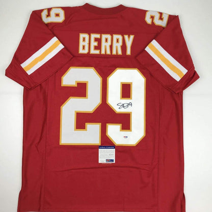 Autographed/Signed Eric Berry Kansas City Red Football Jersey PSA/DNA COA