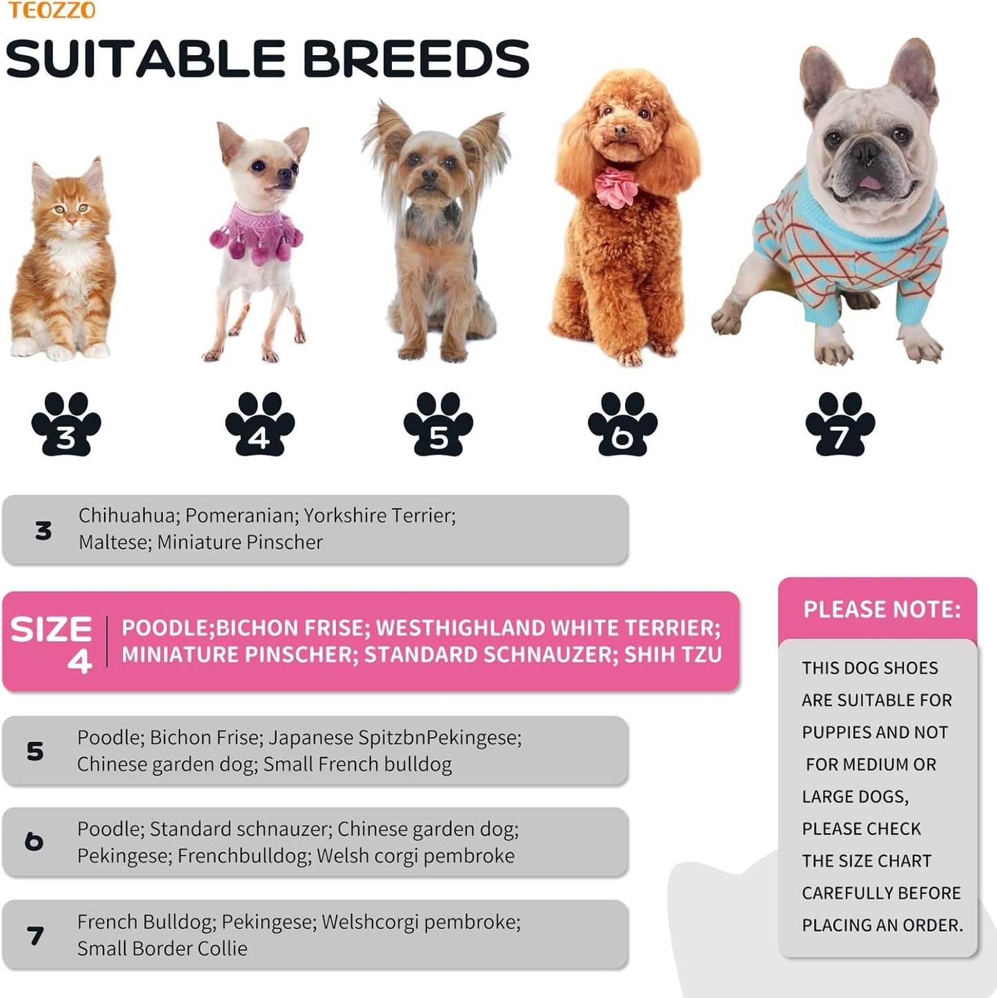 Waterproof Reflective Dog Boots – Winter Warm Anti-Slip Pet Shoes with Adjustable Drawstring, for Small Dogs & Puppies (Set of 4)