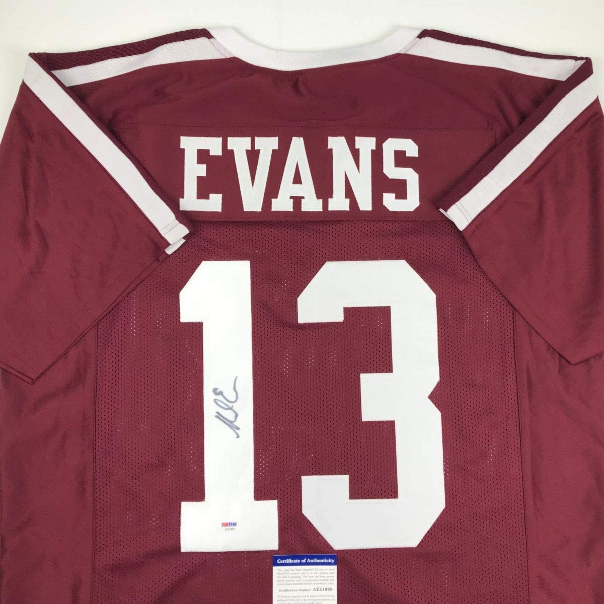 Autographed/Signed Mike Evans Texas A&M Maroon College Football Jersey PSA/DNA COA