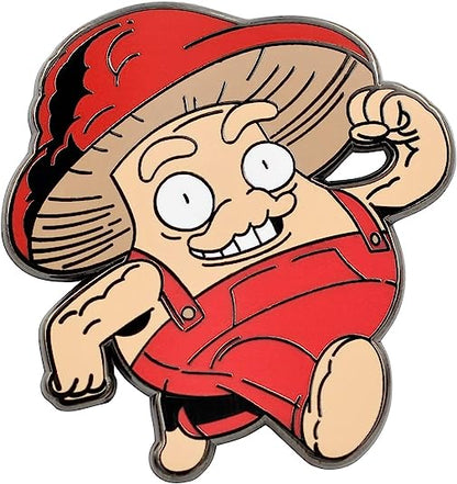 Mushroom Guy Enamel Pin - Funny, Trippy Shroom Dude Pin