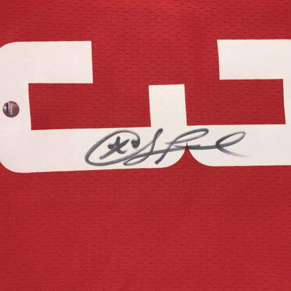 Autographed/Signed Chris Paul Houston Rockets Red Basketball Jersey Steiner Sports COA