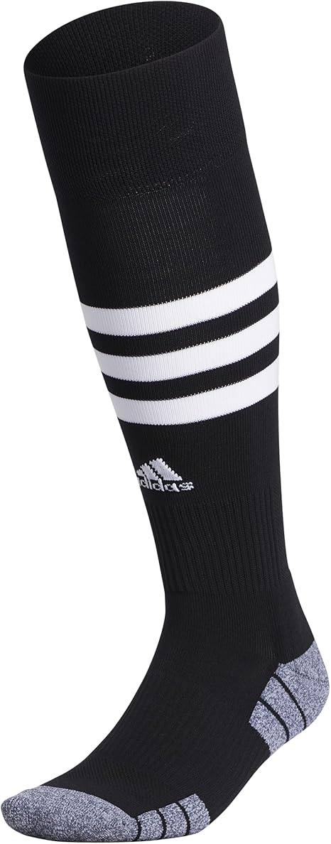 adidas 3-Stripe Hoop Soccer Socks (1-Pair) with Arch Compression for a Secure Fit