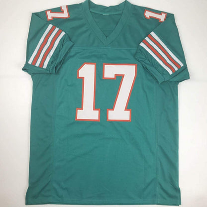 Autographed/Signed Ryan Tannehill Miami Dolphins Teal Football Jersey Tristar COA Holo Only